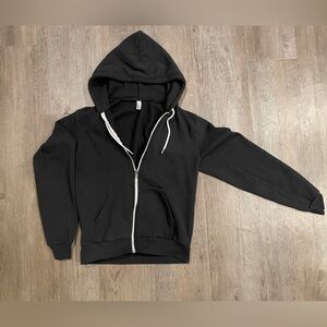 American Apparel Unisex Black Zip-Up Hoodie